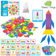 Дерев’яна логічна гра Танграм на 155 деталей Tree Toys