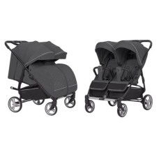Прогулянкова коляска CARRELLO Connect CRL-5502 Serious Black для двійні