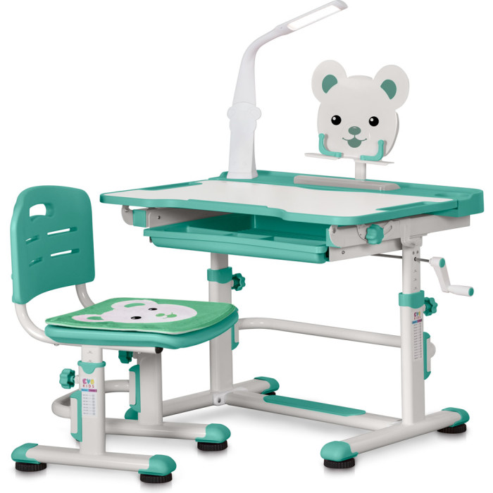 Комплект парта і стілець Evo-Kids BD-04 XL Teddy (з лампою)