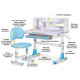 Комплект парта і крісло Evo-Kids BD-22