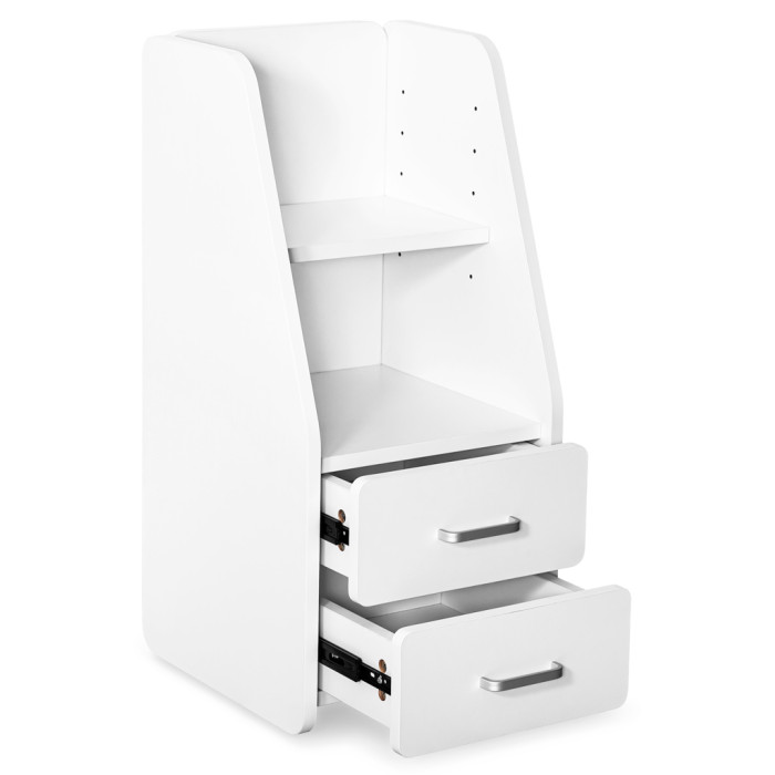 Тумбочка Mealux BD-C12 White з надбудовою  - колір білий