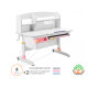 Дитячий стіл ErgoKids Romana W Multicolor  - стільниця біла / накладки на ніжках сірі