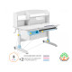 Дитячий стіл ErgoKids Romana W Multicolor  - стільниця біла / накладки на ніжках сірі