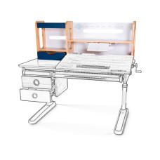 Полиця- надбудова для столу Mealux Oxford Wood