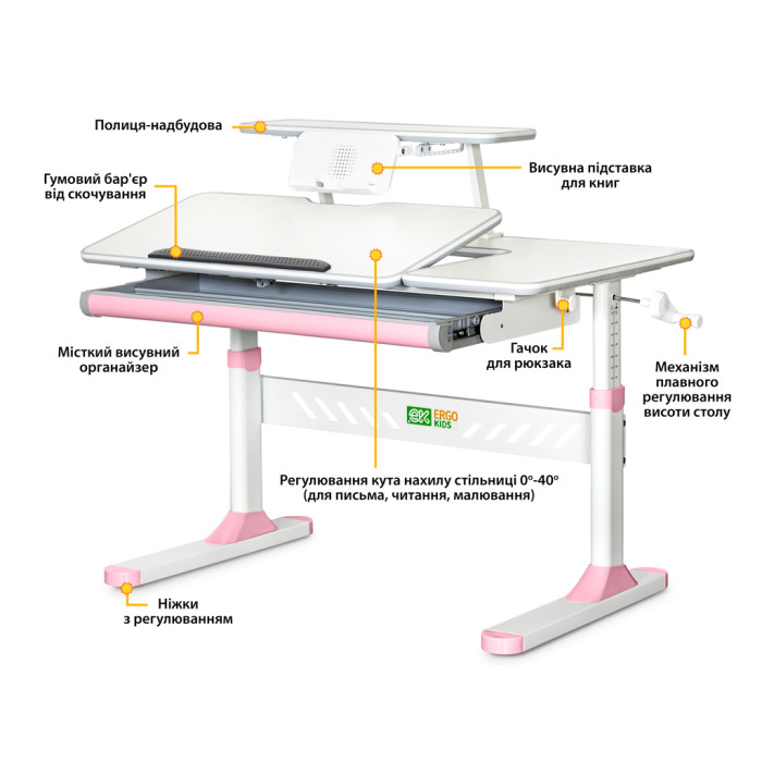 Дитячий стіл ErgoKids TH-320