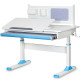 Дитячий стіл ErgoKids TH-325 Blue  - стільниця біла / накладки на ніжках блакитні