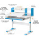 Дитячий стіл Ergokids TH-330 Blue  - стільниця біла / накладки на ніжках блакитні