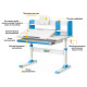 Дитячий стіл Ergokids TH-330 Blue  - стільниця біла / накладки на ніжках блакитні