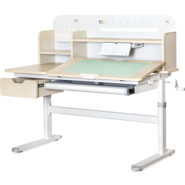 Дитячий стіл Evo-kids TH-360 Plus Grey  - стільниця дерево / накладки на ніжках сірі