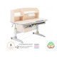 Дитячий стіл ErgoKids Romana MG Multicolor  - стільниця клен / накладки на ніжках сірі