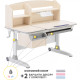 Дитячий стіл ErgoKids Romana MG Multicolor  - стільниця клен / накладки на ніжках сірі