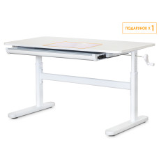 Дитячий стіл ErgoKids TH-215 Lite White  - стільниця біла / ніжки білі