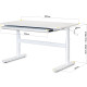 Дитячий стіл ErgoKids TH-215 Lite White  - стільниця біла / ніжки білі