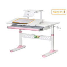 Дитячий стіл ErgoKids TH-310 з полицею S30 Pink