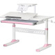 Дитячий стіл ErgoKids TH-310 з полицею S30 Pink