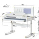 Дитячий стіл ErgoKids TH-325 Grey  - стільниця біла / накладки на ніжках сірі