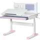Дитячий стіл ErgoKids TH-325 Pink  - стільниця біла / накладки на ніжках рожеві