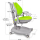 Крісло дитяче ErgoKids GT Y-404 ortopedic green - оббивка зелена однотонна