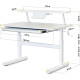 Дитячий стіл ErgoKids TH-210 з полицею S50 XL White