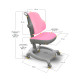 Крісло дитяче ErgoKids GT Y-402 ortopedic pink - оббивка рожева однотонна