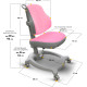 Крісло дитяче ErgoKids GT Y-402 ortopedic pink - оббивка рожева однотонна
