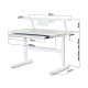 Дитячий стіл ErgoKids TH-210 з полицею S50 XL White