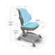 Крісло дитяче ErgoKids GT Y-402 ortopedic blue - оббивка блакитна однотонна