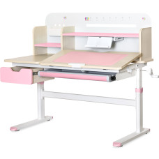 Дитячий стіл Evo-kids TH-360 Pink  - стільниця дерево / накладки на ніжках рожеві