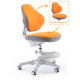 Дитяче крісло ErgoKids Mio Classic Orange  - оббивка помаранчева однотонна