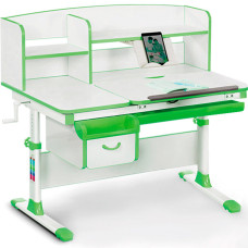 Дитячий стіл Evo-kids (стіл+ящик+полиця) Evo-50 Z (Green) - стільниця біла / колір пластика зелений