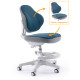 Дитяче крісло Evo-Kids Mio Classic Dark blue  - оббивка синя однотонна