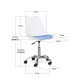 Комплект (4шт) крісло Evo-Kids Capri White/Blue (арт H-231 W/BL-Х4)