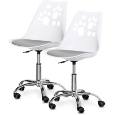 Комплект (2шт) дитяче крісло Evo-Kids Indigo White / Grey (арт H-232 W/G -Х2) - білий пластик / подушка сіра