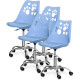 Комплект (4шт) дитяче крісло Evo-Kids Indigo Blue (арт H-232 BL/BL-Х4) - пластик блакитний / блакитна подушка