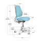 Дитяче крісло Evo-Kids Mio Ergo Lite Blue  - оббивка блакитна однотонна