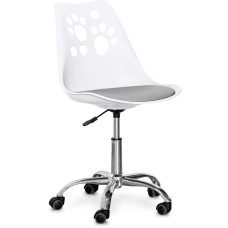 Дитяче крісло Evo-kids Indigo White / Grey (арт H-232 W/G) - пластик білий / подушка сіра
