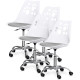 Комплект (4шт) дитяче крісло Evo-Kids Indigo White/Grey (арт H-232 W/G-Х4) - пластик білий/подушка сіра