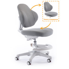 Дитяче крісло Evo-Kids Mio Classic Grey  - оббивка сіра однотонна