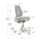 Дитяче крісло Evo-Kids Mio Ergo Lite Grey  - оббивка сіра однотонна
