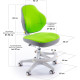 Дитяче крісло ErgoKids Mio Classic Green  - оббивка зелена однотонна