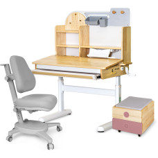 Комплект (L) Mealux Cтол Timberdesk Wood S Тумба BD-920-2 PN + Крісло Onyx G