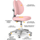 Дитяче крісло Mealux Sprint Duo Lite Pink  - оббивка рожева однотонна