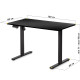 Стіл Mealux PowerDesk Lite Black з електрорегулюванням висоти