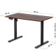 Стіл Mealux PowerDesk Lite Walnut з електрорегулюванням висоти