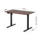 Стіл Mealux PowerDesk Lite Walnut з електрорегулюванням висоти