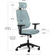 Крісло Mealux Leo Air Grey / Blue