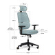 Крісло Mealux Leo Air Grey / Blue