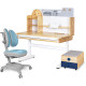 Комплект (L) Mealux Cтол Timberdesk Wood L+Тумба BD-920-2 BL + Крісло Onyx Duo BLG