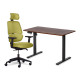 Комплект Mealux PowerDesk Lite Walnut + Leo Air Plus Green