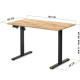 Стіл Mealux PowerDesk Lite Mahogany з електрорегулюванням висоти